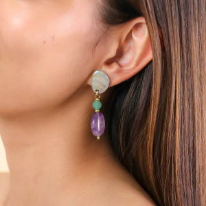 Boucles d'oreilles GIVERNY 12--79704 Nature Bijoux