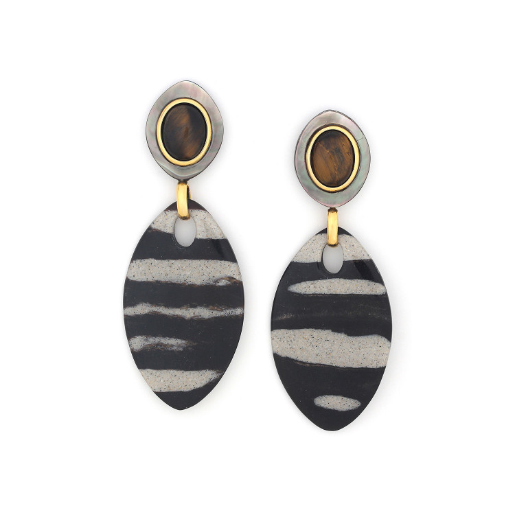 Boucles d'oreilles Zebra 12CP79721 Nature bijoux