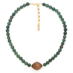 Collier Aventurine 15--43441 Nature Bijoux