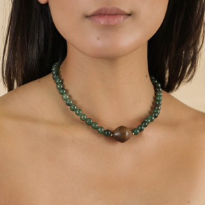 Collier Aventurine 15--43441 Nature Bijoux